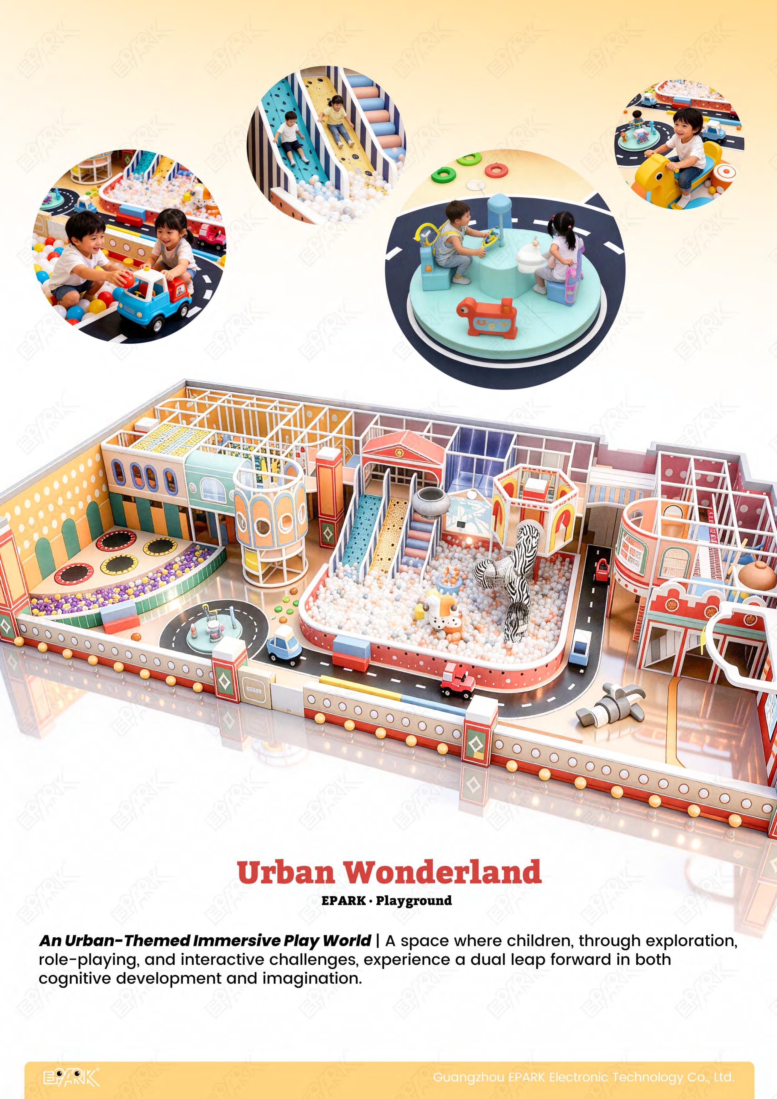 Urban Wonderland custom indoor playground 3D project